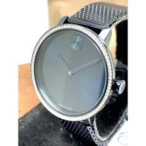 Movado Women's Watch 3600780 Bold Blue Dial Swiss Quartz Mesh Stainless …